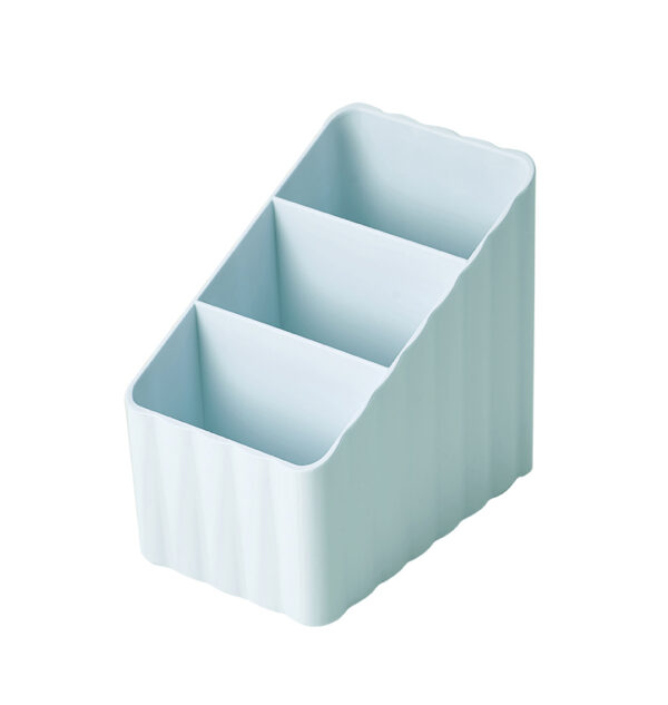 Macaron Series 3 Compartment Organizer for Desk(Blue)