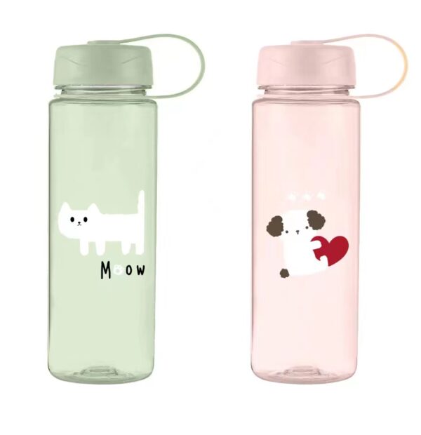 Stick Figure Puppy Series Plastic Bottle with Handle (500mL)