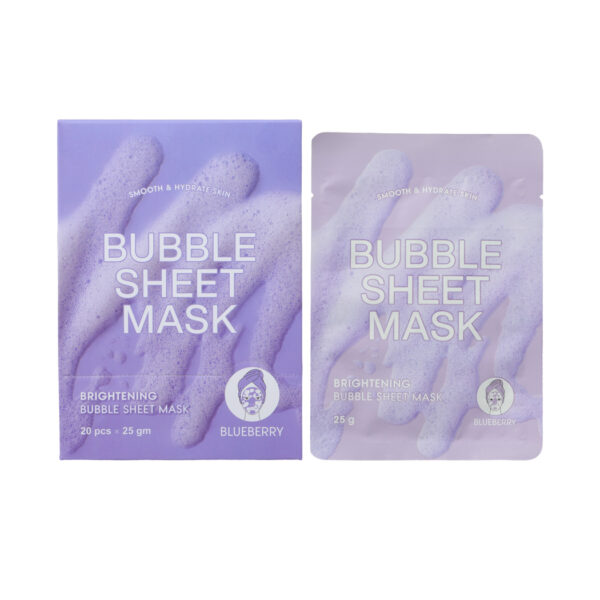 Miniso Brightening Bubble Sheet Mask(Blueberry)