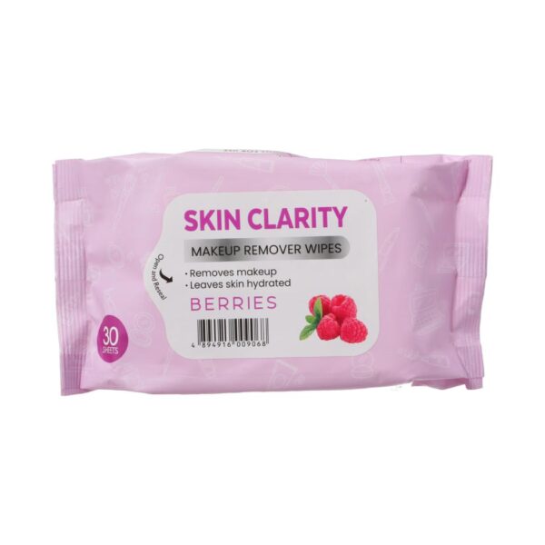 Miniso Skin Clarity Makeup Remover Wipes 30 Sheets(Berries)
