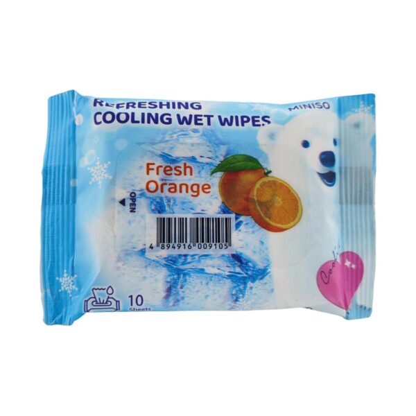 Miniso Refreshing Cooling Wet Wipes 10 Sheets(Fresh Orange)
