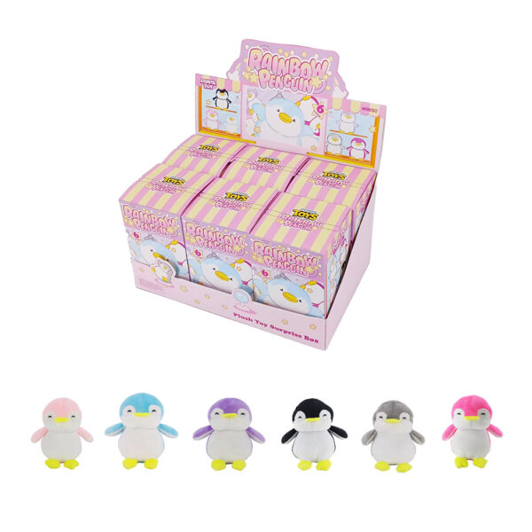 Rainbow Penguin Plush Toy Surprise Box