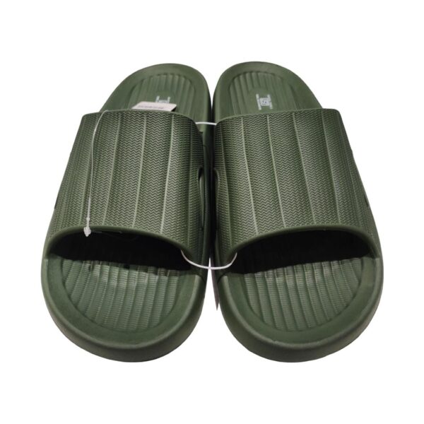 Classic Striped Men's Bathroom Slippers(Olive, 41-42)