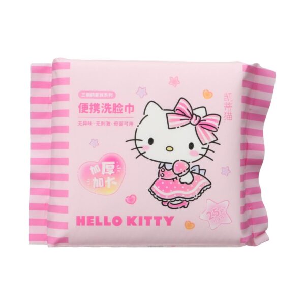 Hello Kitty Pearl Grain Texture Dry Wipes (25 Wipes)