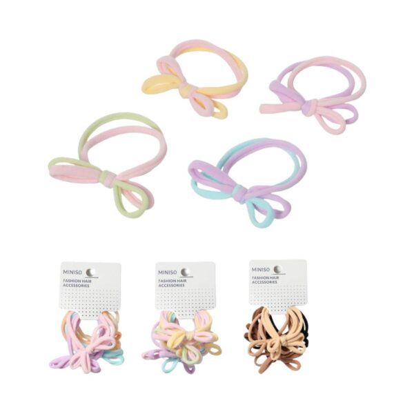 Textured Black Hair Tie (4 pcs)