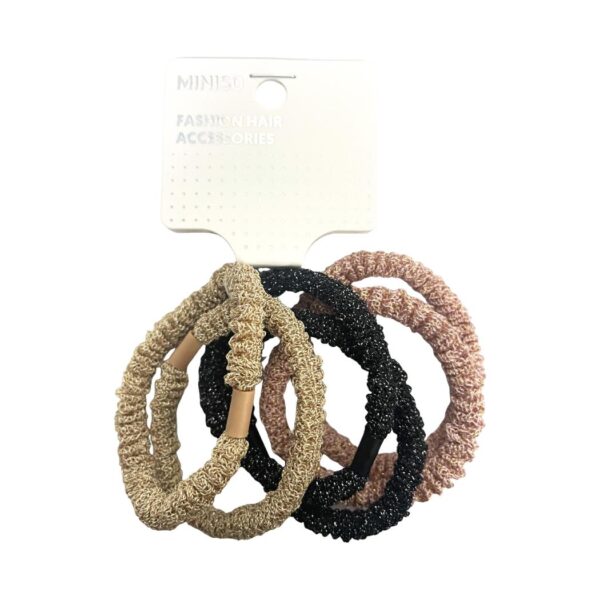 Bright & Shinning Rubber Band with Covered Yarn 6pcs