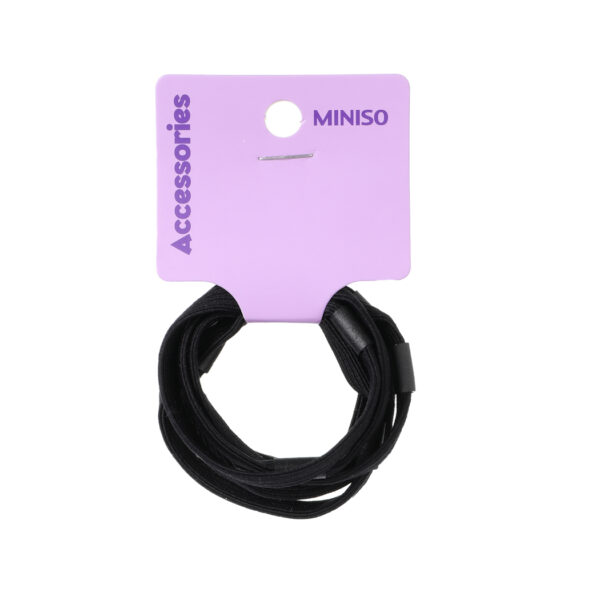 Basic Thick Rubber Black Hair Ties (8 pcs)