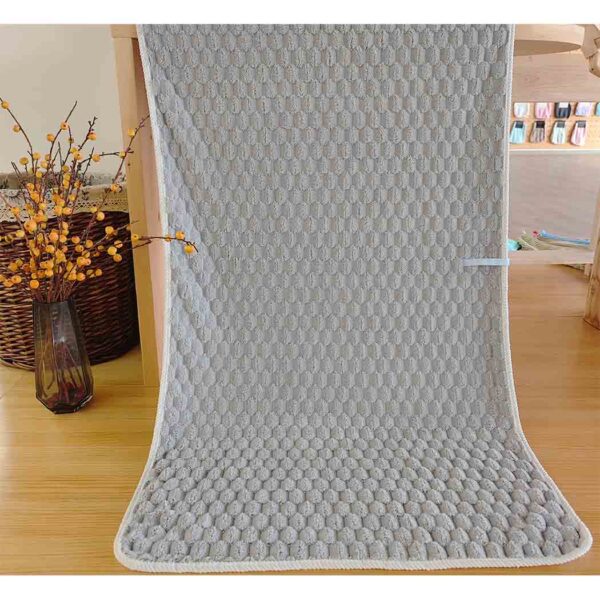 Coral Fleece Soft Bath Towel (Gray)