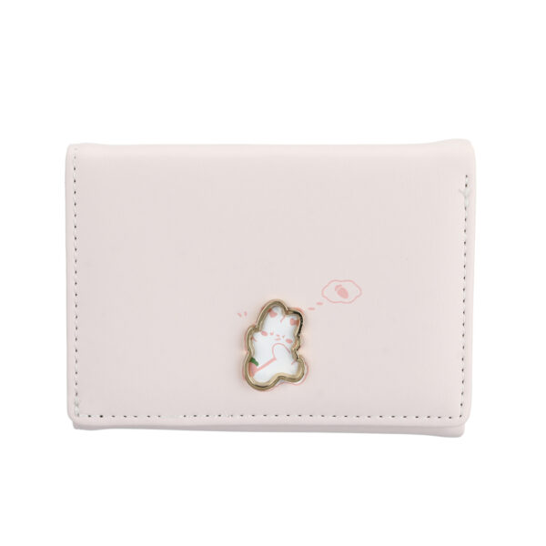 Women's Animal Trifold Short Wallet(Light Pink)