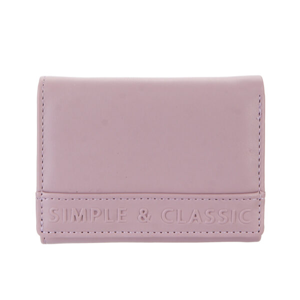 Women's 3D Letters Trifold Short Wallet(Light Purple)