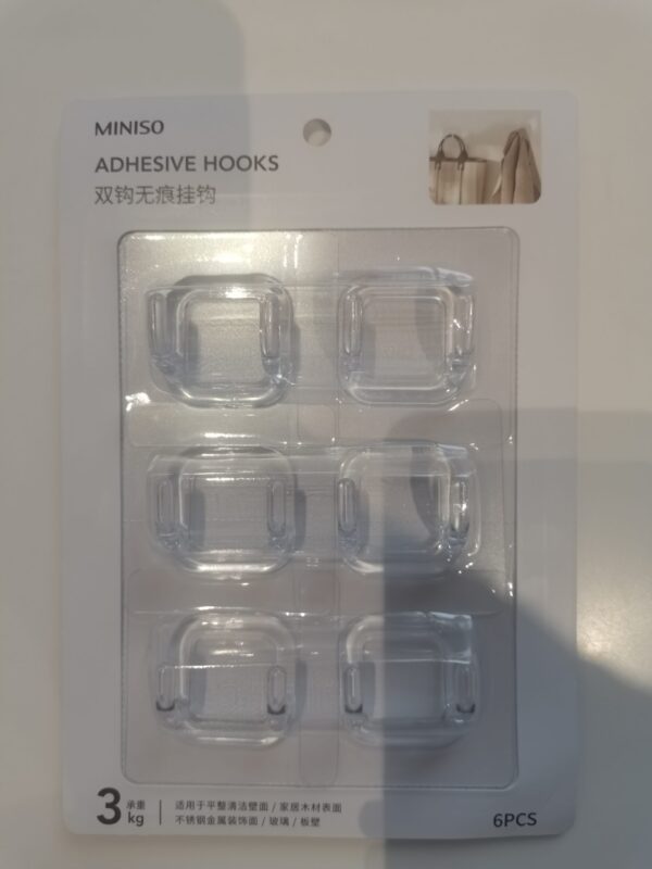 Traceless Adhesive Double Hooks