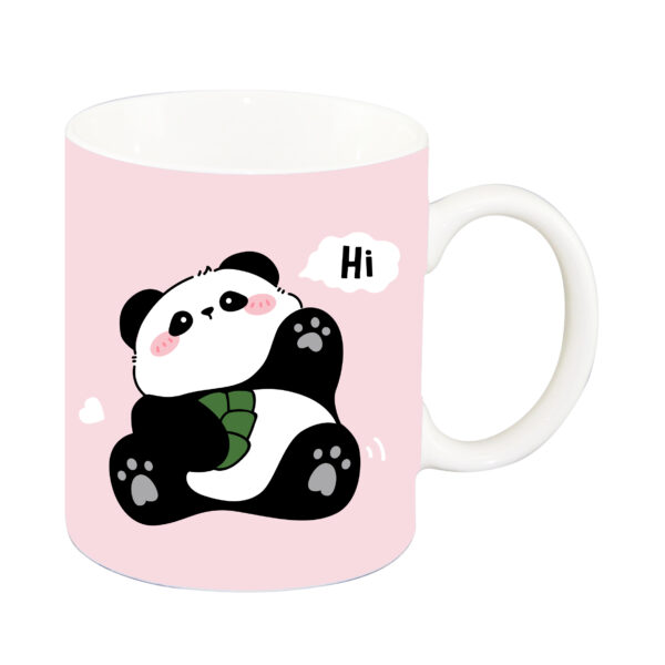 Panda Series Ceramic Mug (340mL)(Pink)